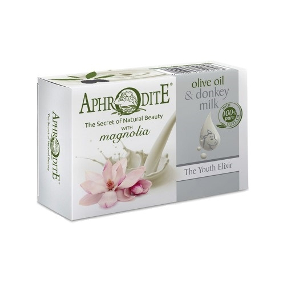 Оливковое мыло с молоком ослиц и ароматом магнолии Aphrodite Эликсир молодости