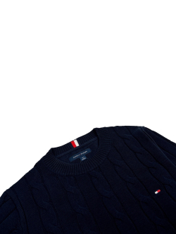 Свитер Tommy Hilfiger Flag Logo Cable Knit Desert Sky