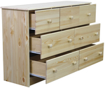 Комод 7 ящиков Хаба, лак, из массива сосны