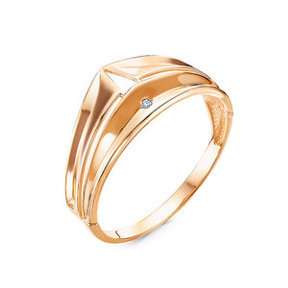 Кольцо из золота с фианитами