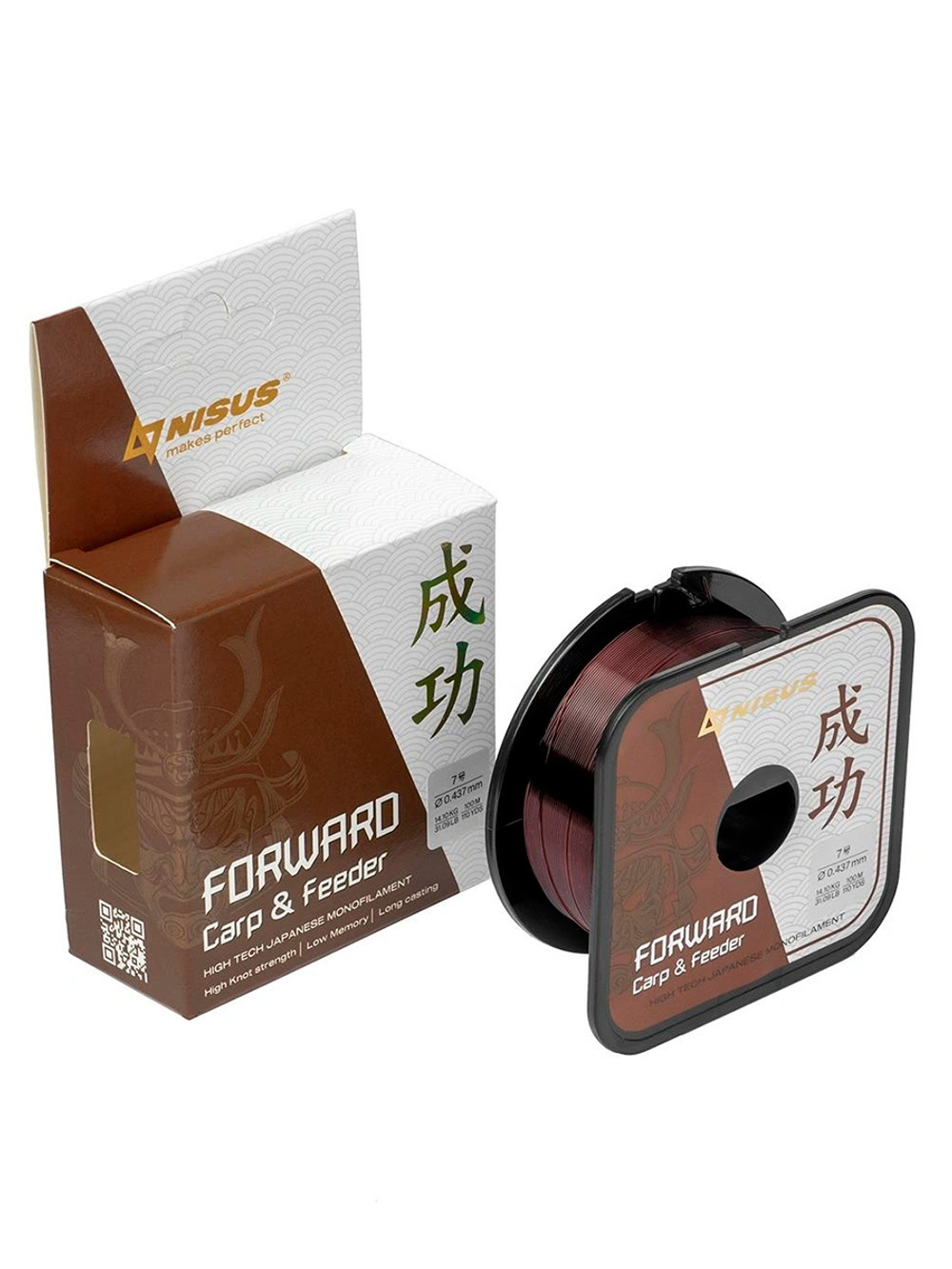 Леска для рыбалки Nisus FORWARD Carp&Feeder brown Nylon 0,437mm/150m (N-FCF-0437-150)