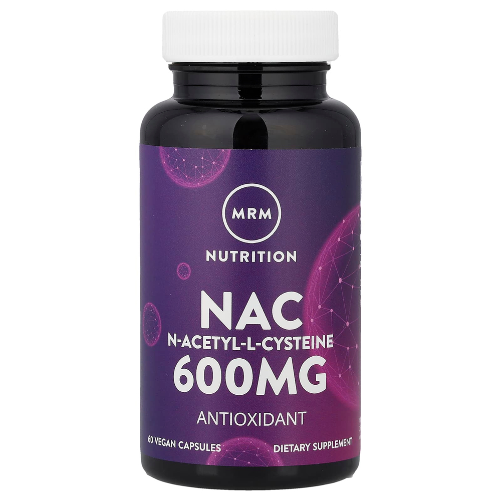 MRM Nutrition, Nac, N-ацетил-L-цистеин, 600 мг, 60 веганских капсул