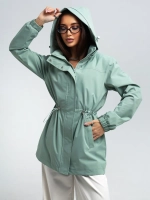 Ветровка с капюшоном удлиненная