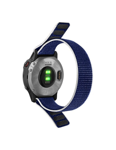 Нейлоновый ремешок NylonFit 22 мм, (длина 290 мм) для Garmin 5/5+/6/7/,Quatix 5,MARQ, Forerunner 935/945, instinct 1/2,Epix Gen 2 (Синий)