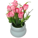 Цветы искусственные в горшочке «Тюльпаны»