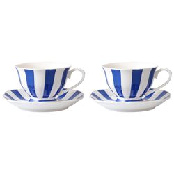 Набор чайных пар в полоску Vintage Charm, 220 мл, 2 шт.