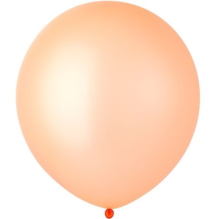 Неоновый оранжевый шар 60 см на атласной ленте
