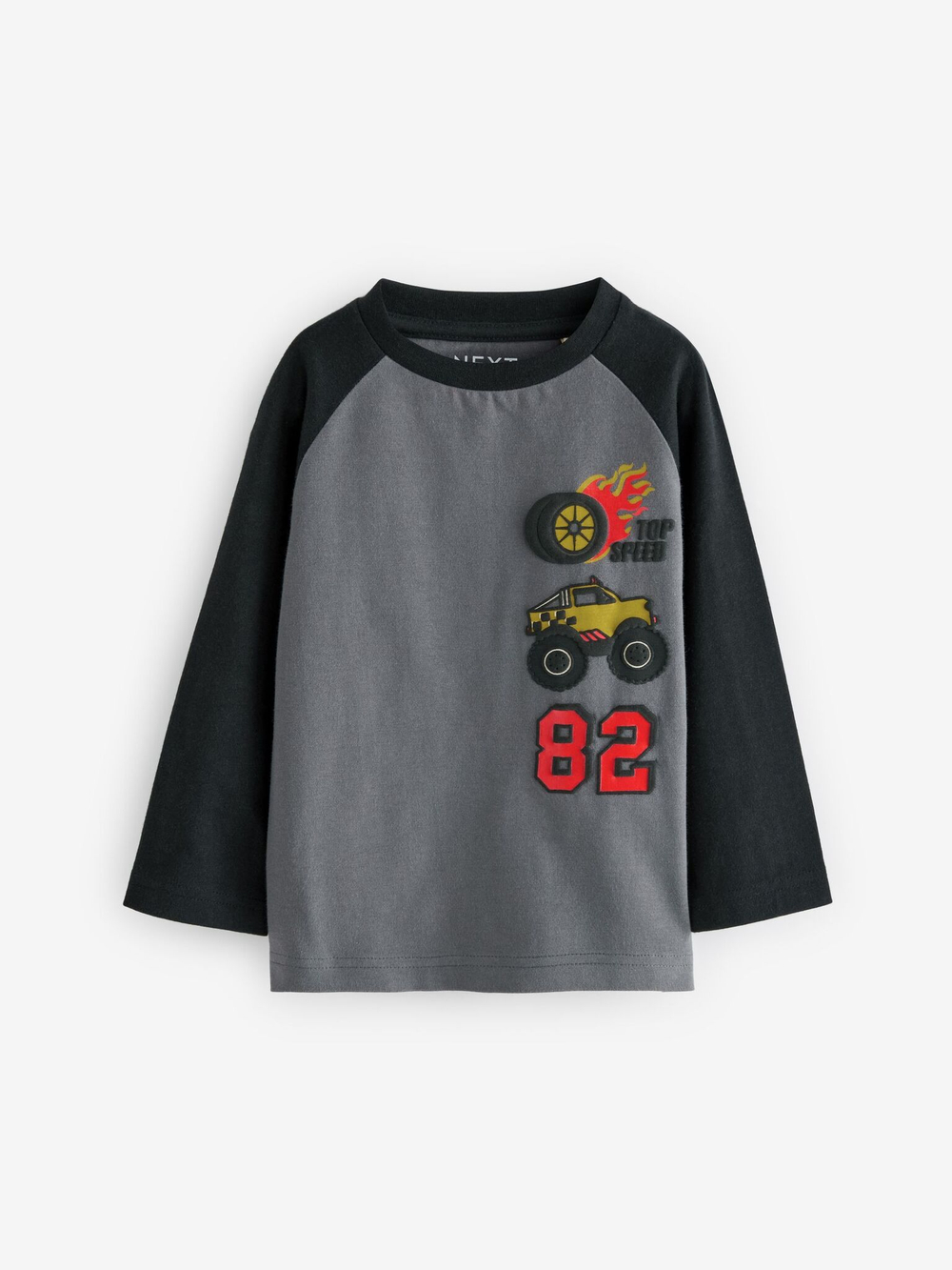 Лонгслив для мальчика Next 642-580, 3 шт., Серый, Красный, Белый