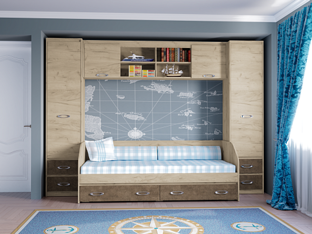 Дакота Кровать с ящ 900 настил