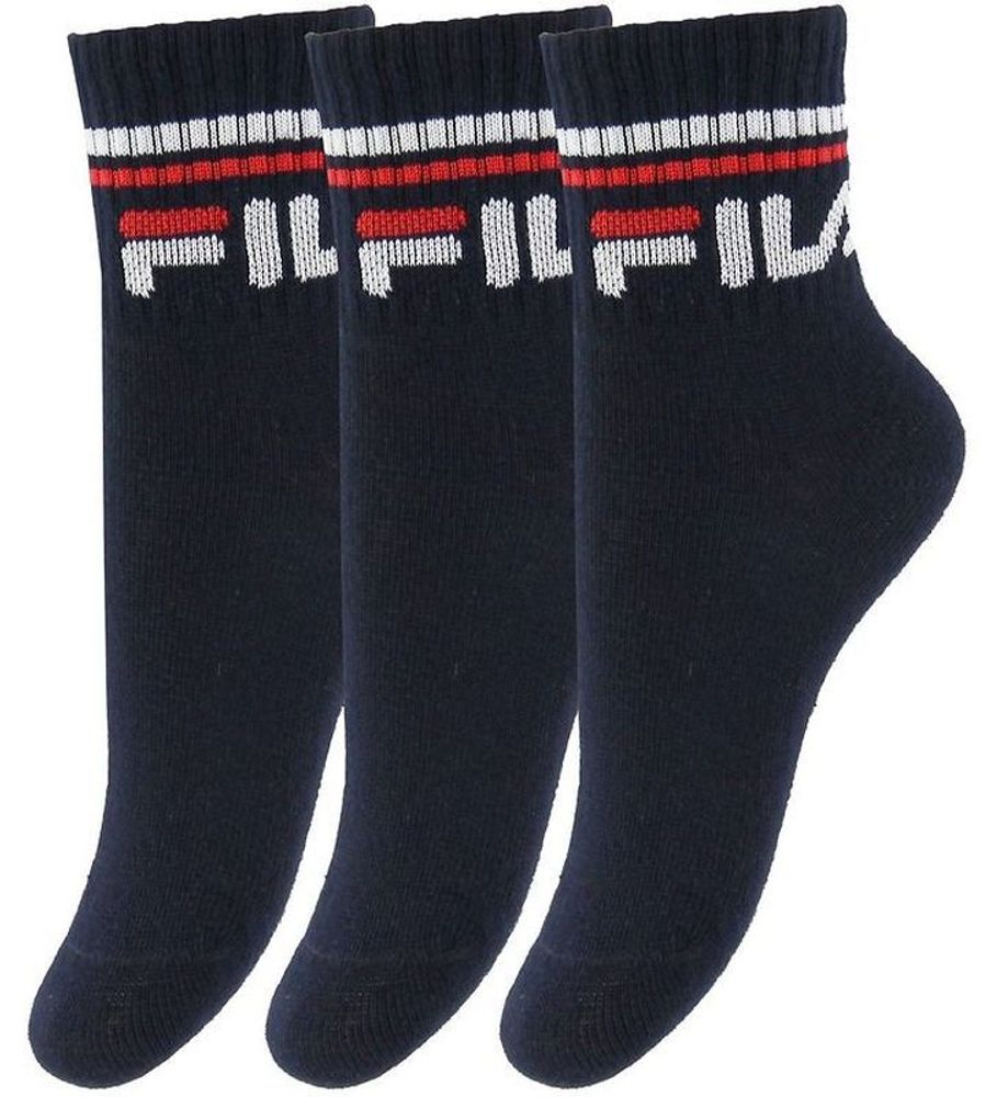 Теннисные носки Fila Junior Quarter Plain Tennis Socks 3P - navy