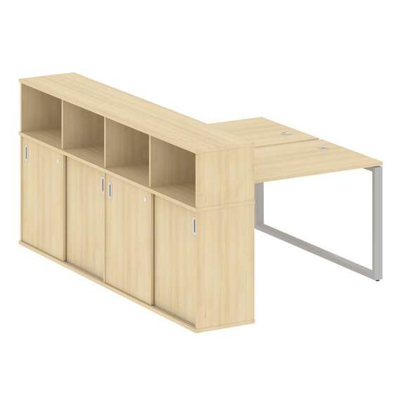 Метал Систем Рабочая станция с шкафом-купе на О-образном м/к БО.РС-СШК-4.2 Т