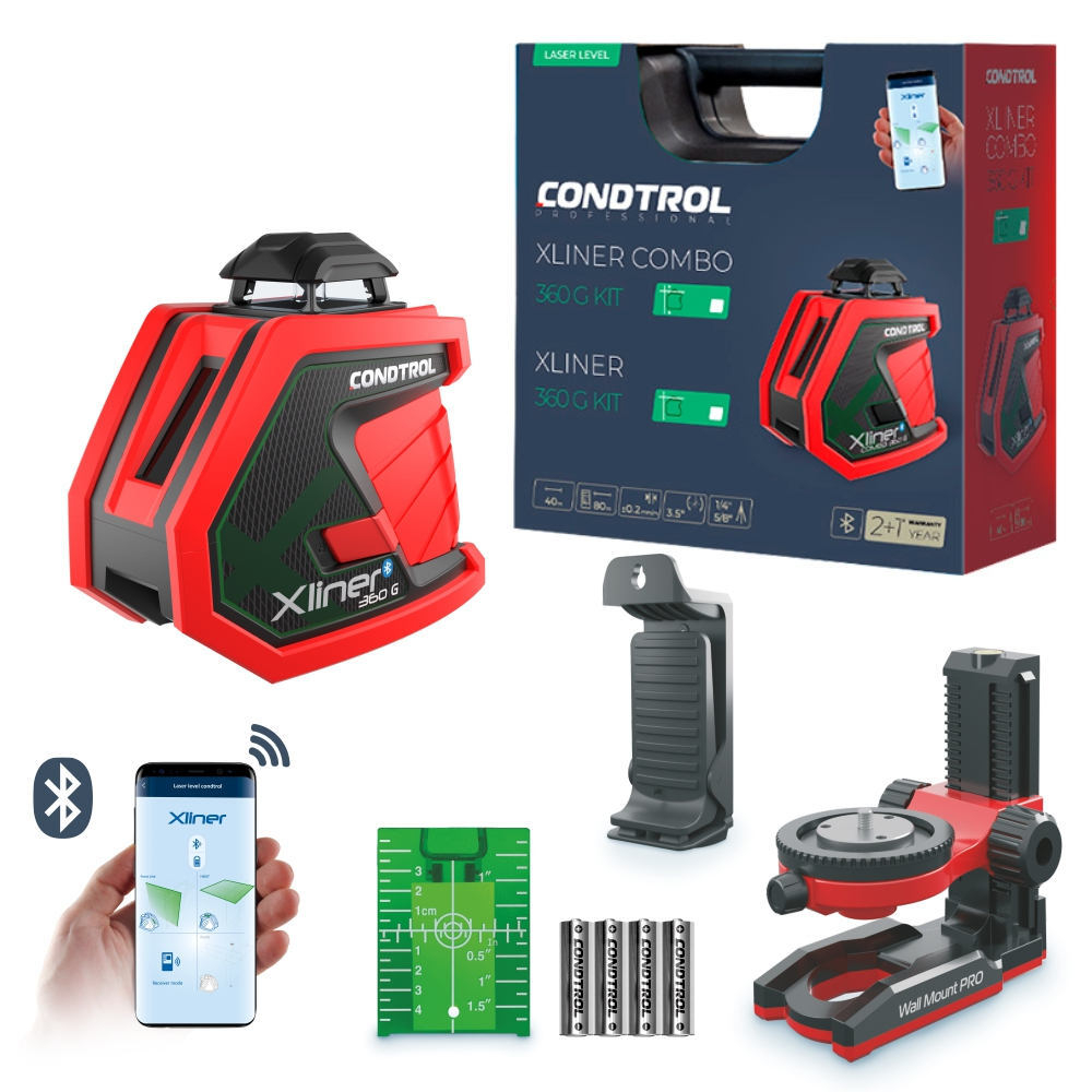 Лазерный уровень CONDTROL Xliner 360G Kit 1-2-408