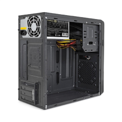 Корпус для компьютера Exegate EX286426RUS Корпус Minitower ExeGate BA-309-450W-8 (mATX, БП AA450 с вент. 8см, 2*USB, HD аудио, черный)
