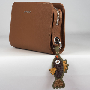 Женская сумка Emilie из кожи теленка цвета карамель