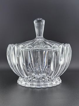 Сахарница из стекла с крышкой