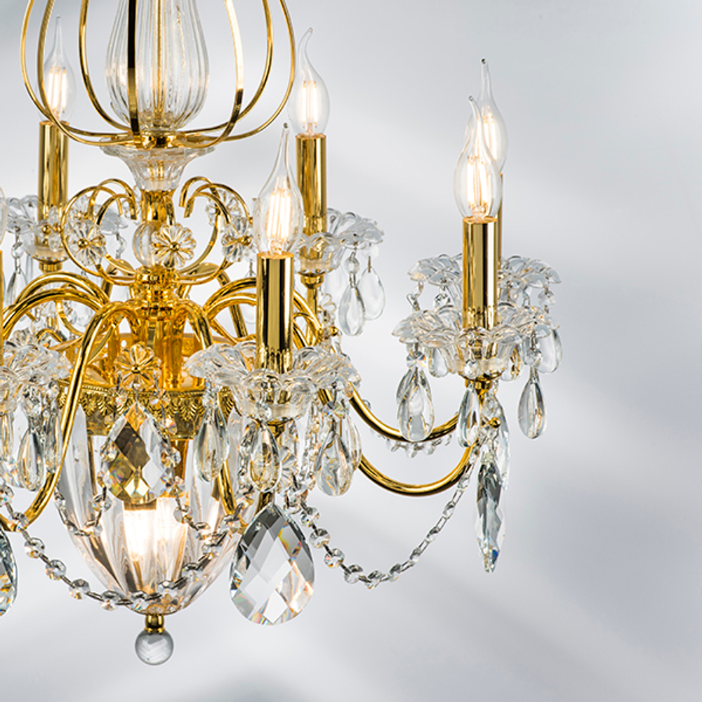 790112 Люстра SCHON 11х60W E14 ЗОЛОТО