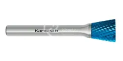 Борфреза твердосплавная Karnasch форма N, 10х10х6х55 мм, насечка HP-4, покрытие Blue-Tec, арт. 11.5098-020