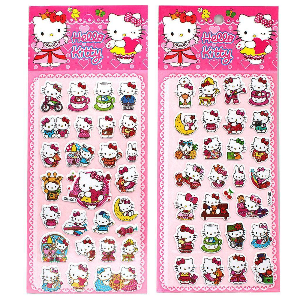 Наклейки 3D 10*22см. "Hello Kitty" в ассорт. (Центрум)