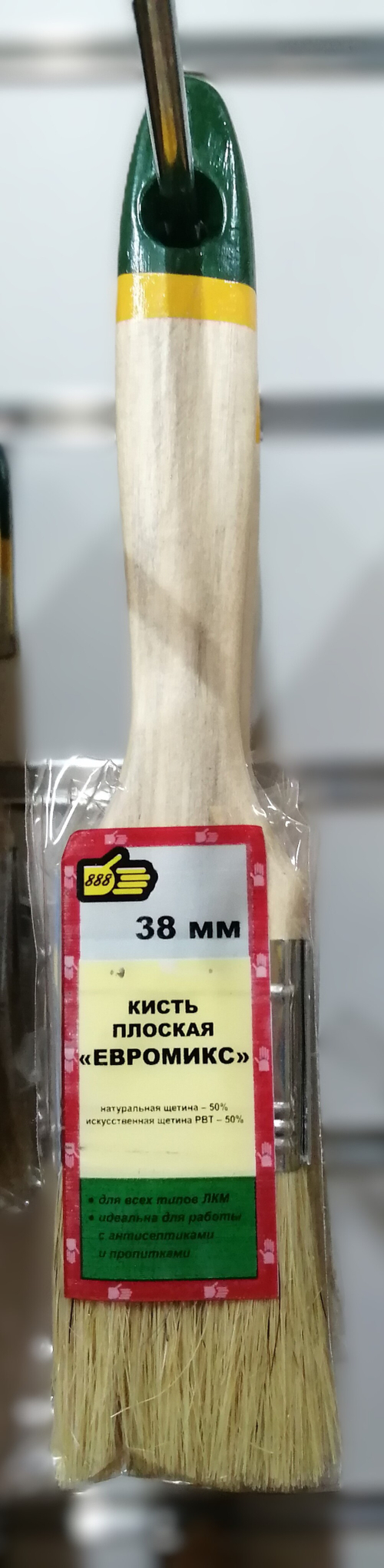 Кисть плоская из смесовой щетины 1,5" ЕвроМикс
