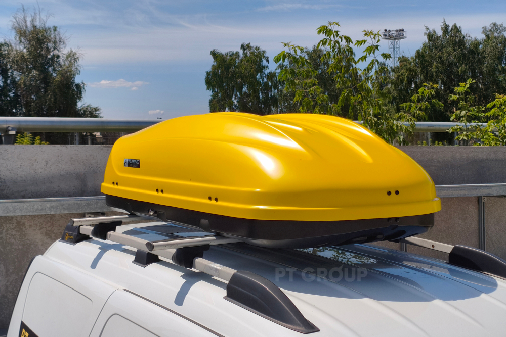 Бокс-багажник на крышу Аэродинамический "Turino 1" ДВУСТОРОННЕЕ открывание 410л