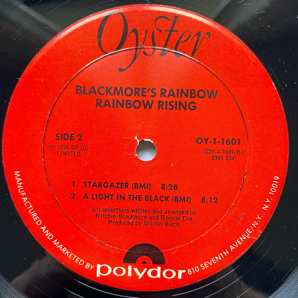 Винтажная виниловая пластинка LP Rainbow Rising (США 1976)