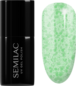Semilac UV Hybrid Crushed_ICE - Гибридный лак для ногтей с использованием УФ / СВ-лампы оттенок 494 Frozen Pistachios, 7 ml
