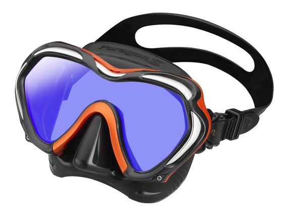 Маска TUSA Paragon S моностекольная, антиблик, оранжевая