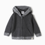 Джемпер вязаный на молнии для мальчиков р. 86-92 см, графит 9718939 (Крошка Я)