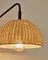 Damila Настенный светильник из ротанга и черного металла