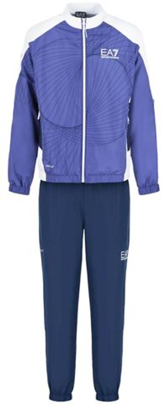 Мужской теннисный костюм EA7 Man Woven Tracksuit - небесный