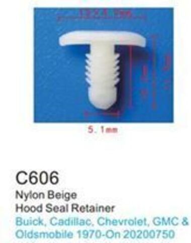 Клипса для крепления внутренней обшивки а/м GM пластиковая (100шт/уп.) Forsage клипса C0606( GM )