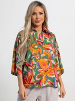 Блуза Ветерок (бежевая/цветы) Б15928-16М LT Collection