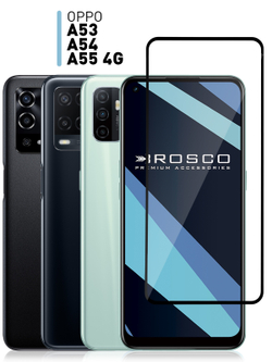 Защитное стекло ROSCO для OPPO A53;OPPO A54;OPPO A55 оптом (арт. OPPO-A53-FSP-GLASS-BLACK)
