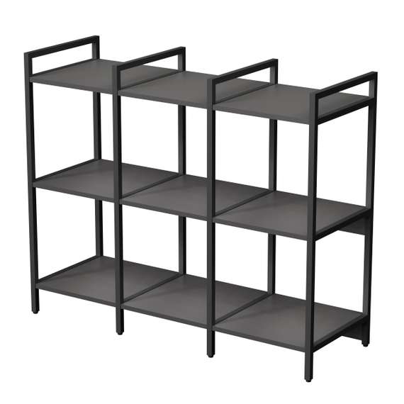 10ССТ.3.400 Стеллаж средний тройной 3 полки, узкий (1160*400*952)