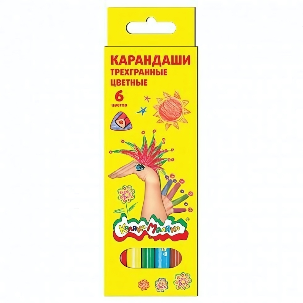 Карандаши 6цв. 3-гран. (Каляка-Маляка)