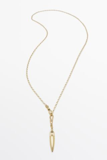 Massimo Dutti Колье с подвеской в форме амфоры, золотистый