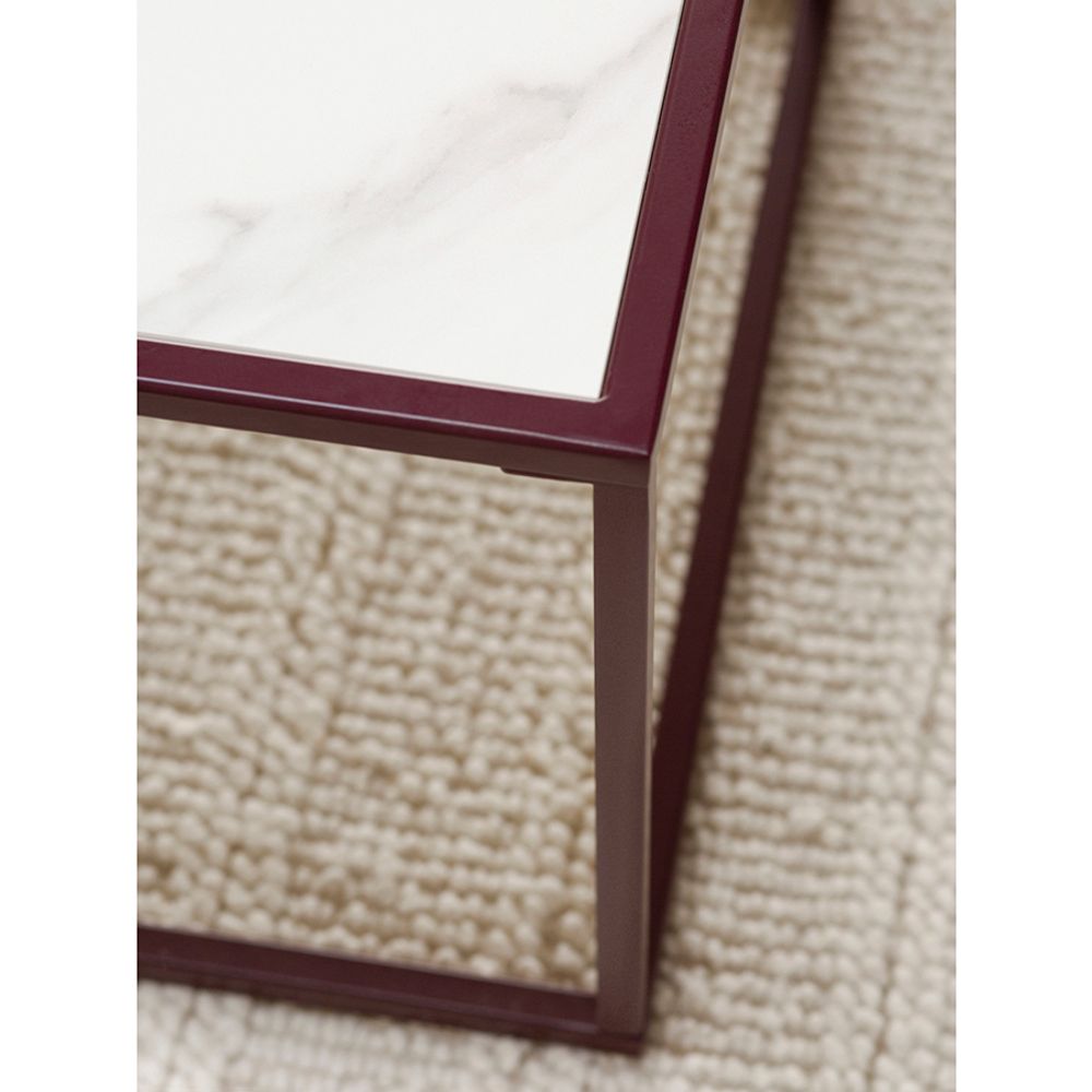 Столик журнальный Mayen, 110х50 см, белый/сливовый