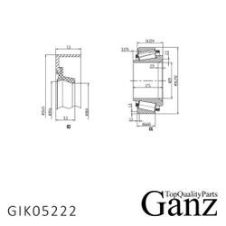 Подшипник ступицы задний FORD Escort/Orion/Fiesta III/MAZDA 121 GANZ GIK05222
