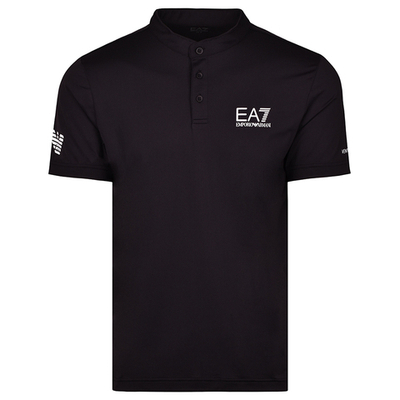 Мужское поло теннисное EA7 Man Jersey Polo - black