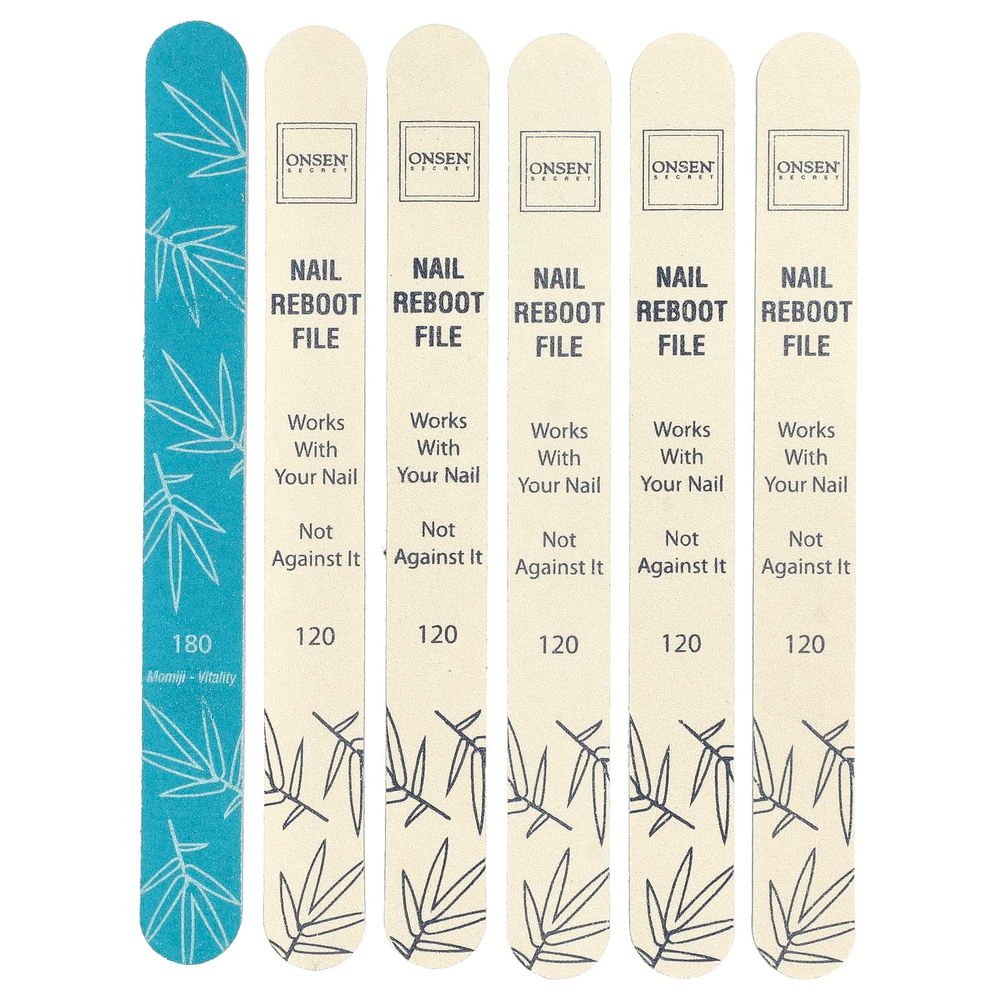 Onsen Secret, Пилочки для перезагрузки ногтей 120/180, 6 файлов