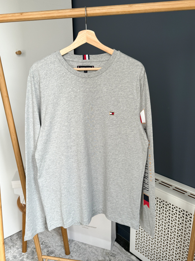 Хлопковый лонгслив Tommy Hilfiger, L