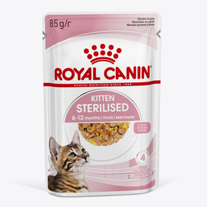 Пауч Royal Canin Kitten Sterilised для кастрированных и стерилизованных котят, мелкие кусочки в желе