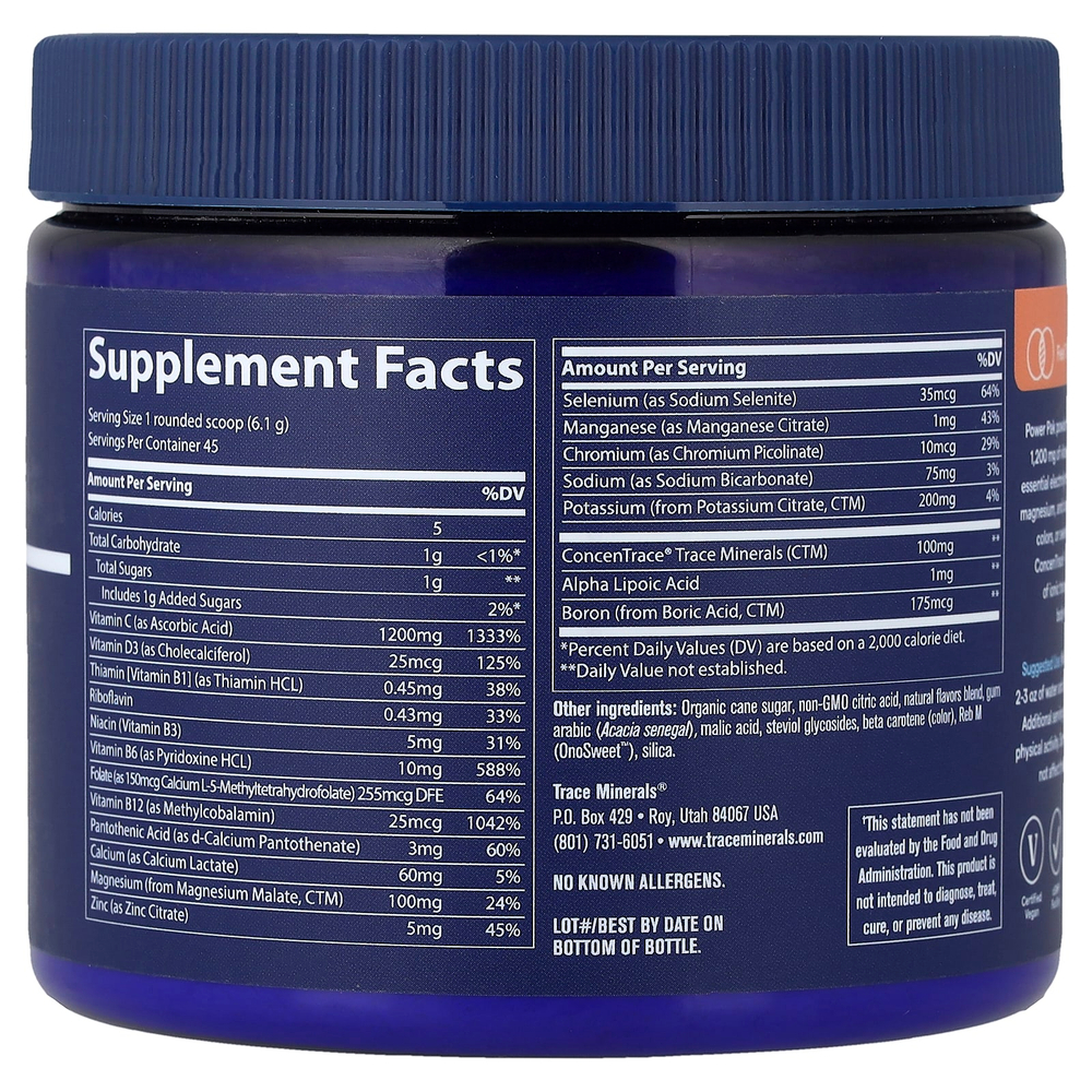 Trace, Power Pak, апельсин, 275 г (9,7 унции)