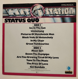 Винтажная виниловая пластинка LP Status Quo Hit Station (Germany 1981)
