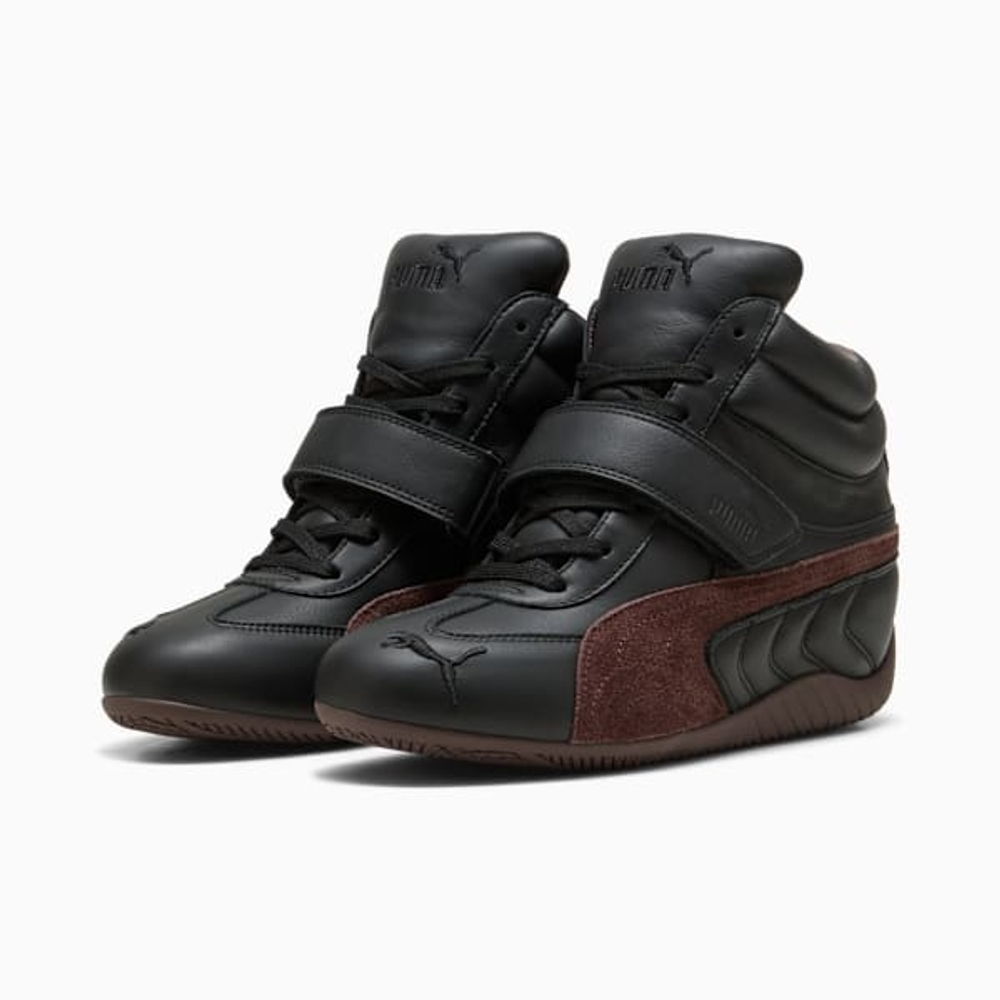 PUMA Женские кроссовки Speedcat Wedge, черный/коричневый