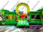 Коммерческий надувной батут "Джунгли малый со скалодромом"