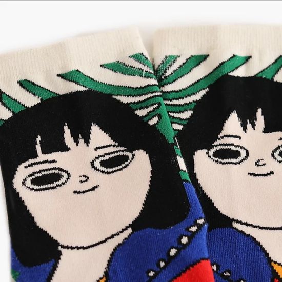 Носки "Жизнь прекрасна" р-р 36-41 (красный  зеленый)