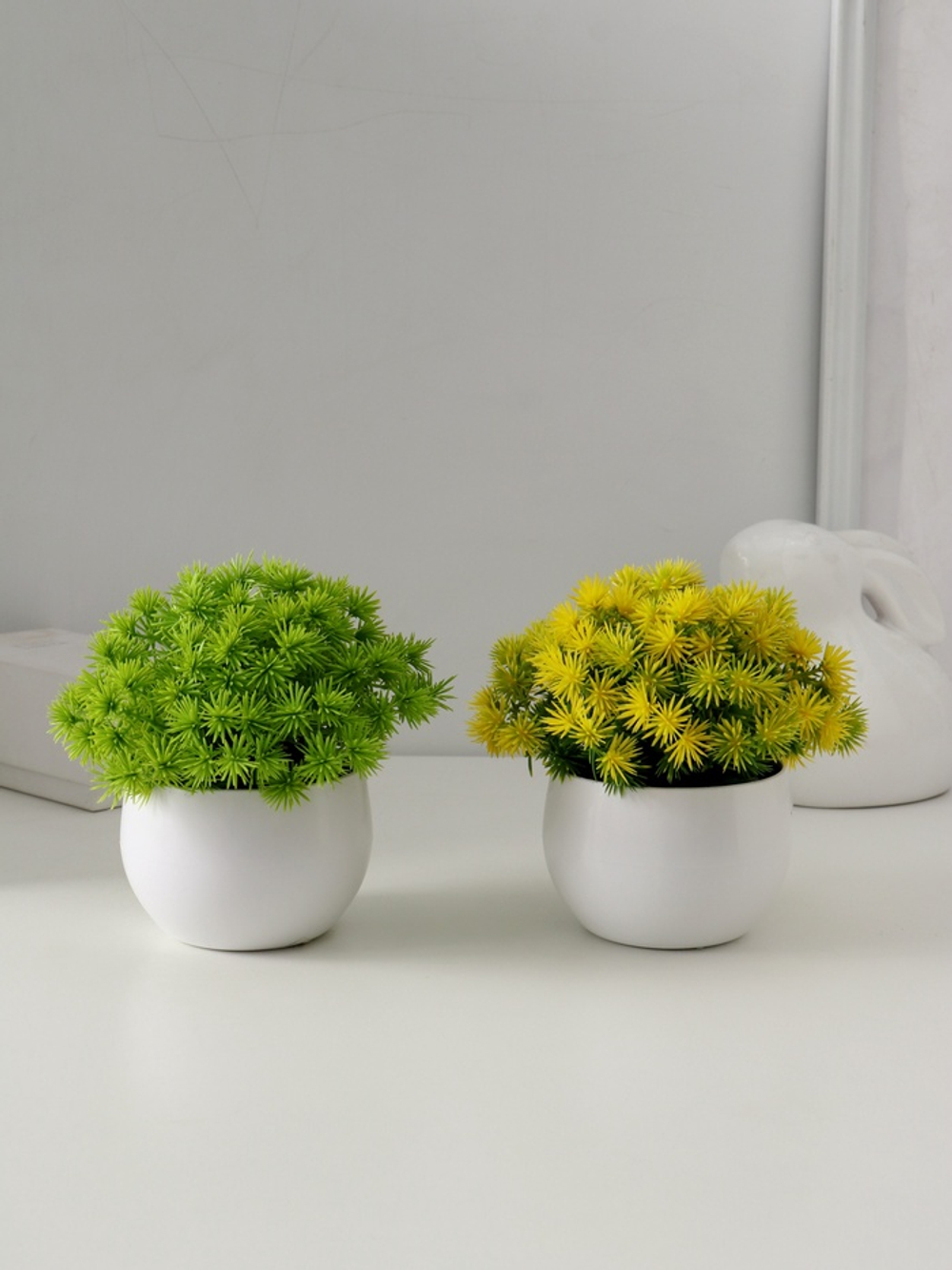 Искусственный цветок в горшке «Пушистые колючки», 9×13 см, МИКС