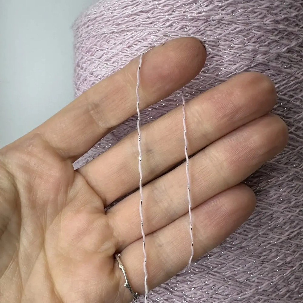 CASHFIVELUX - MILLEFILI S.p.A.; 5% кашемир, 26% вискоза, 26% меринос, 36% п/а, 7% люрекс; 1280м/100гр; col. 50016, цвет: роза антик, серебристый люрекс