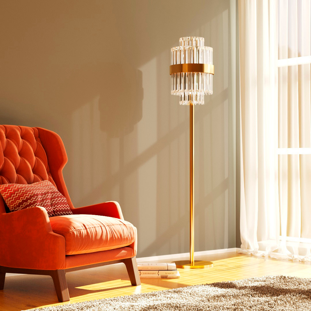 Торшер Cloyd BROTIGAN-A F6 / выс. 170 см - золото (арт.40014)